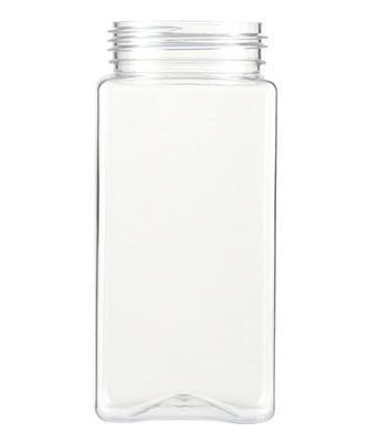 Botellas de consumición plásticas del animal doméstico de encargo del cuadrado con el casquillo de aluminio